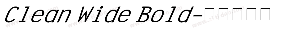 Clean Wide Bold字体转换